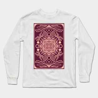 Tarot Card Backing Maroon Long Sleeve T-Shirt